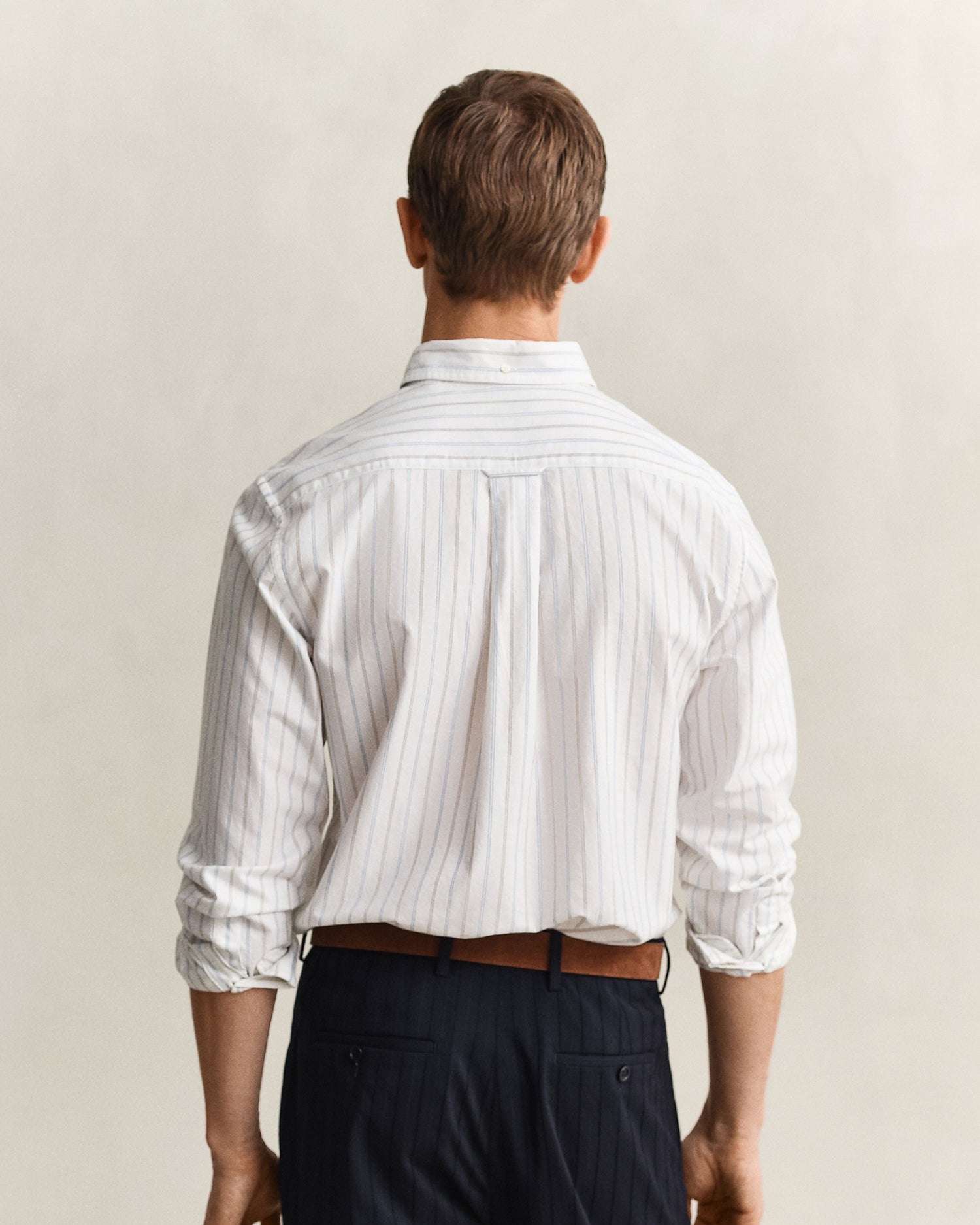 Regular Fit Classic Oxford Stripe Shirt - White