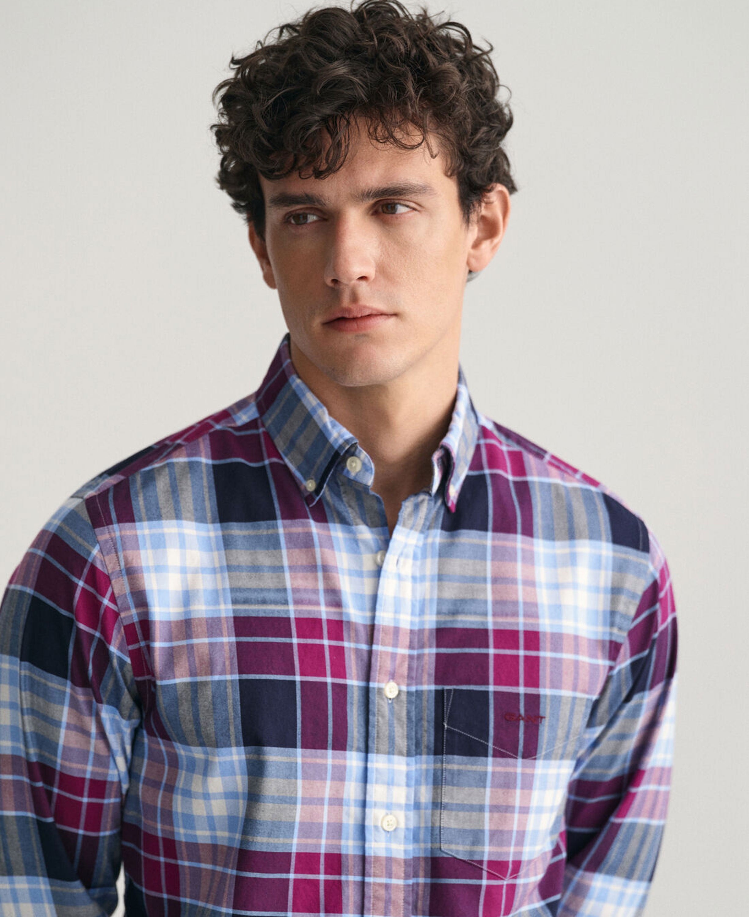 Regular Fit Archive Oxford Check Shirt - Beautyberry Purple