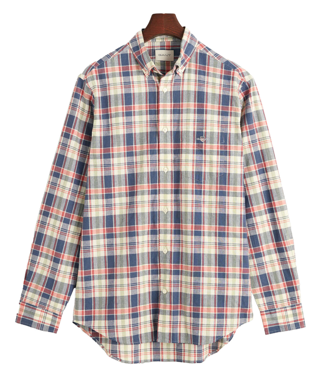 Regular Fit Checked Shirt - Dusty Blue Sea