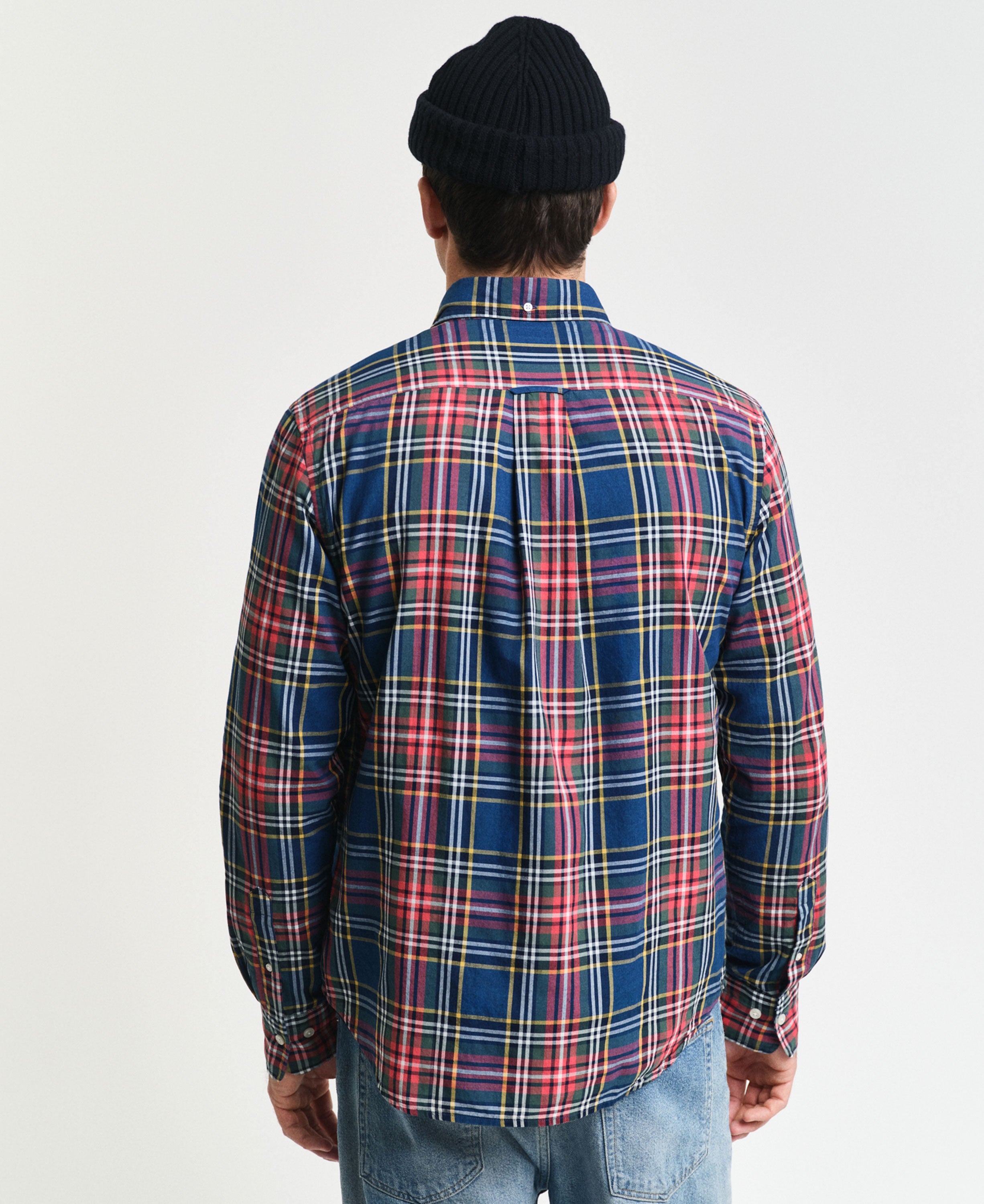 Regular Fit Indigo Check Shirt - Indigo