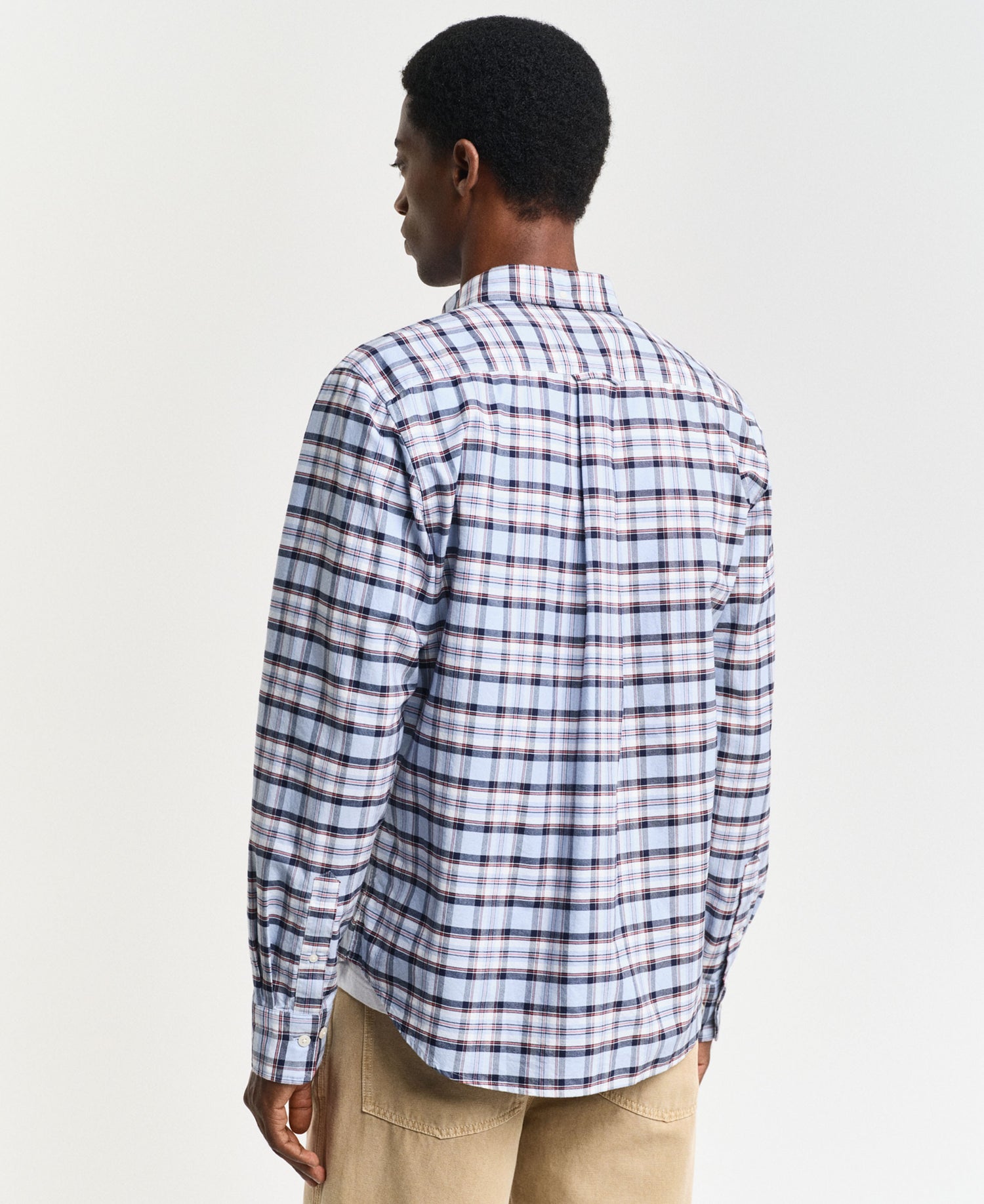 Regular FIt Classic Oxford Check Shirt - Light Blue