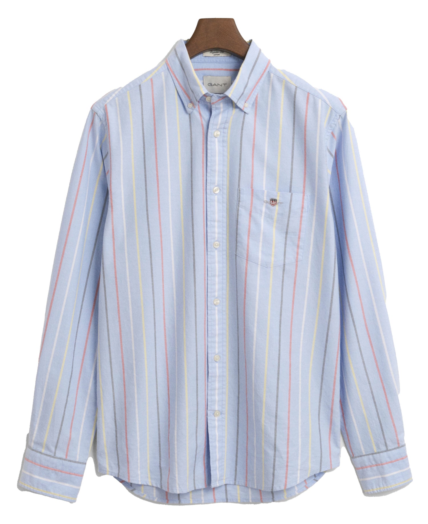 Regular Fit Classic Oxford Multi Stripe Shirt - Light Blue