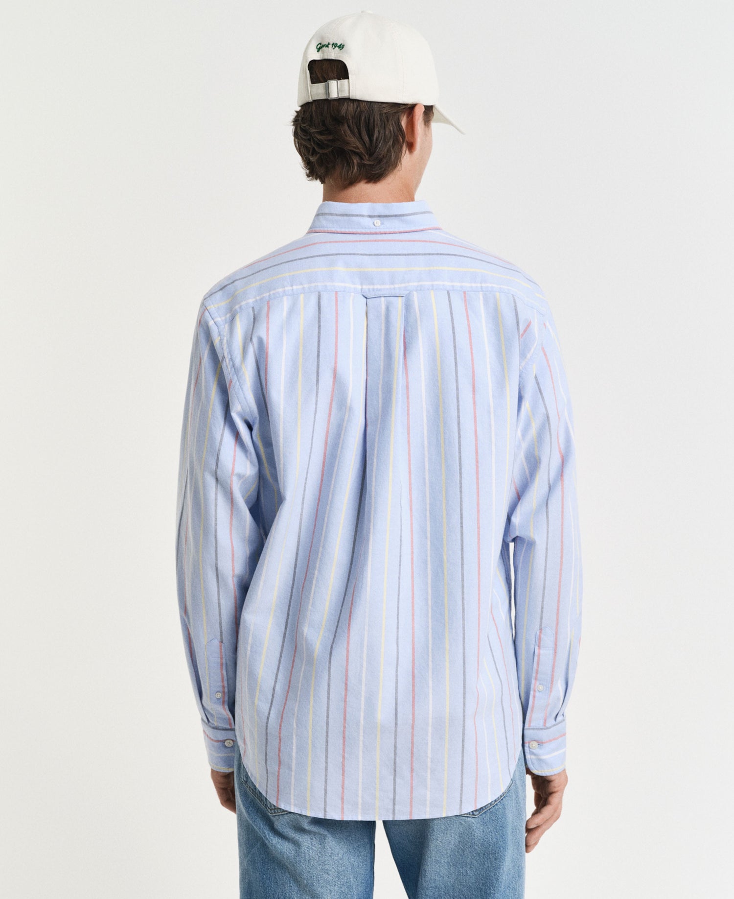 Regular Fit Classic Oxford Multi Stripe Shirt - Light Blue