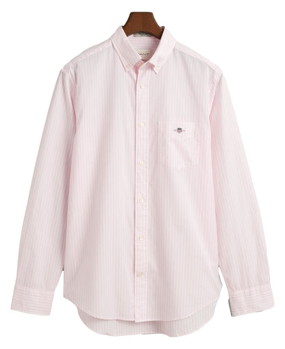 Regular Fit Classic Poplin Stripe Shirt - Light Pink