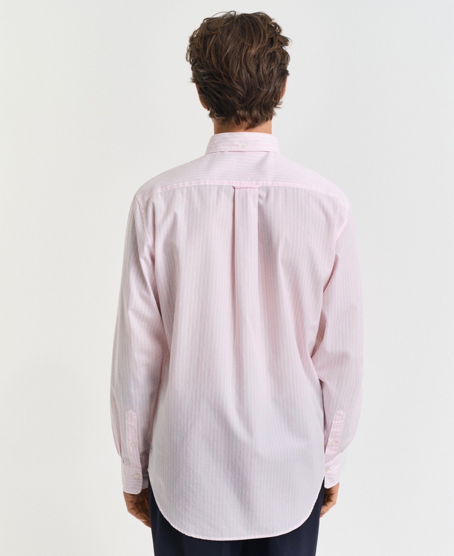 Regular Fit Classic Poplin Stripe Shirt - Light Pink