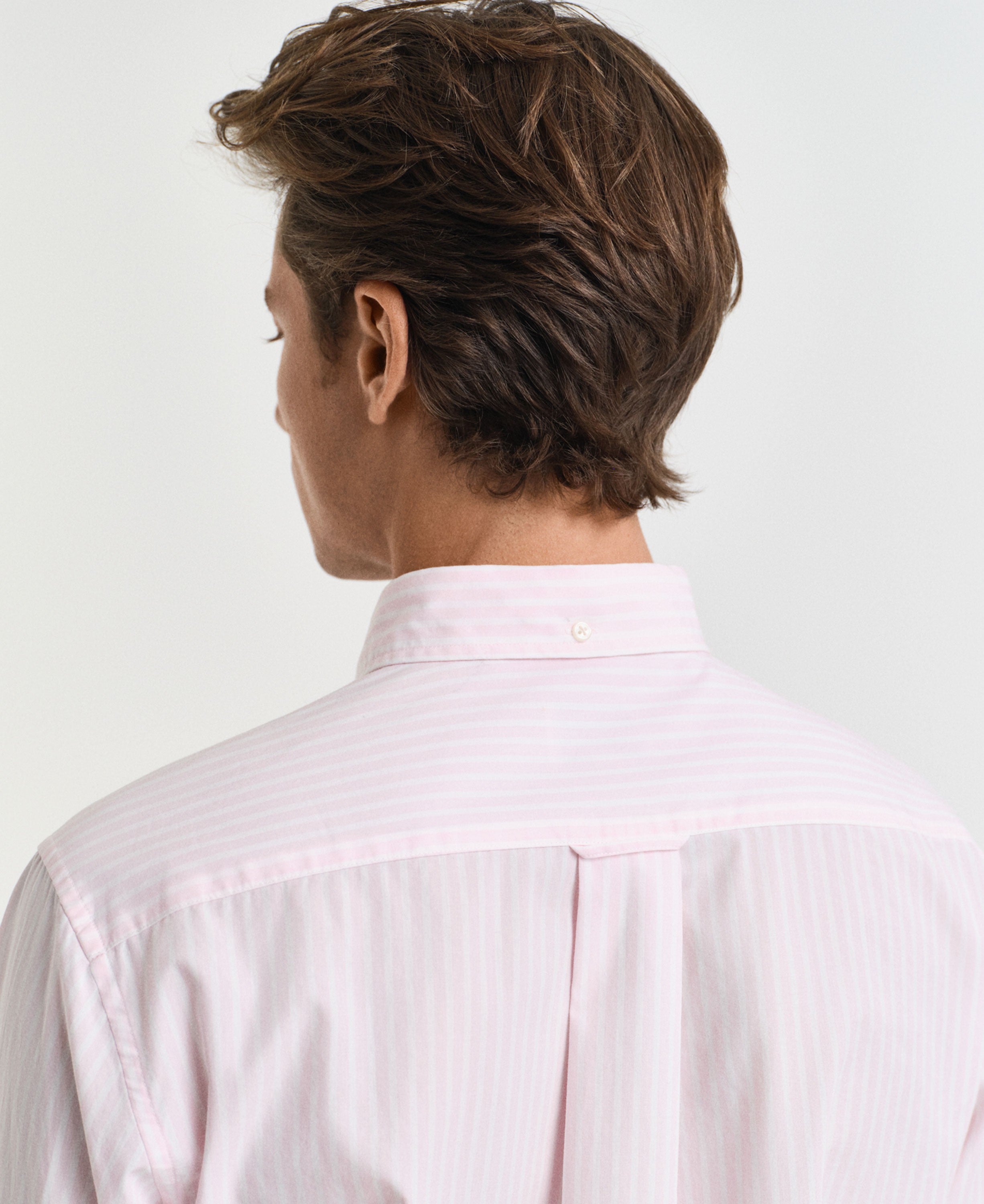 Regular Fit Classic Poplin Stripe Shirt - Light Pink