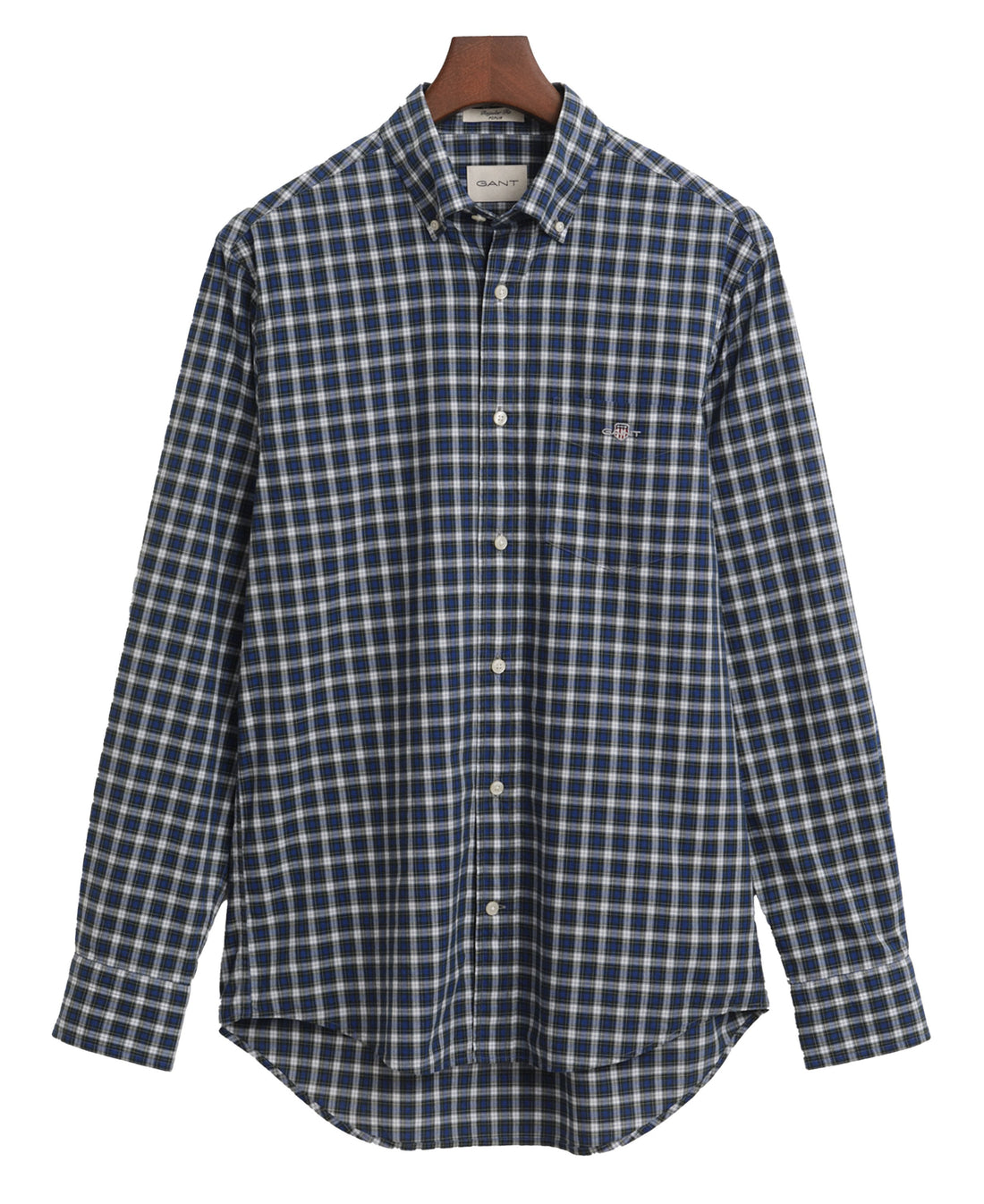 Regular Fit Classic Poplin Tartan Shirt - College Blue