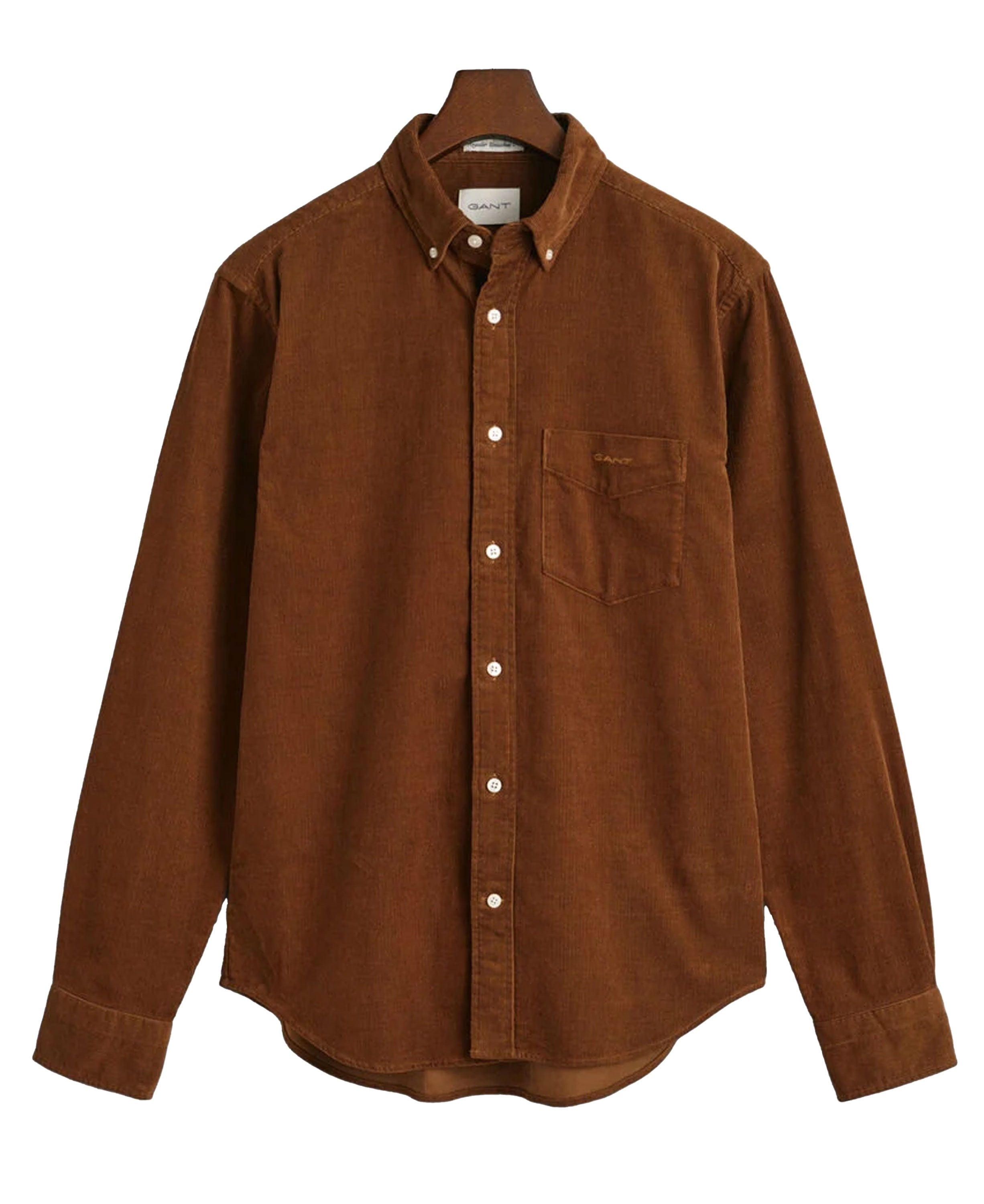 Regular Fit Corduroy Shirt - Cacao Brown