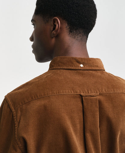 Regular Fit Corduroy Shirt - Cacao Brown