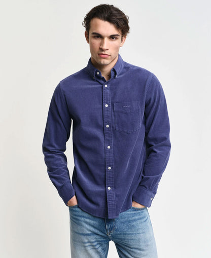 Regular Fit Corduroy Shirt - Dusty Navy