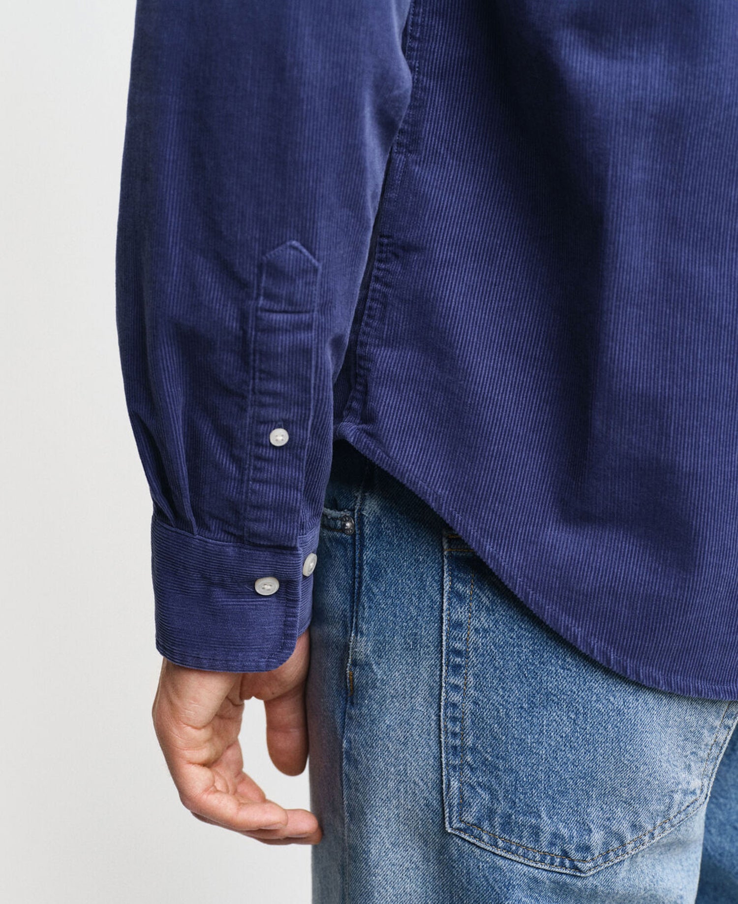 Regular Fit Corduroy Shirt - Dusty Navy