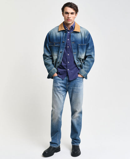 Regular Fit Corduroy Shirt - Dusty Navy