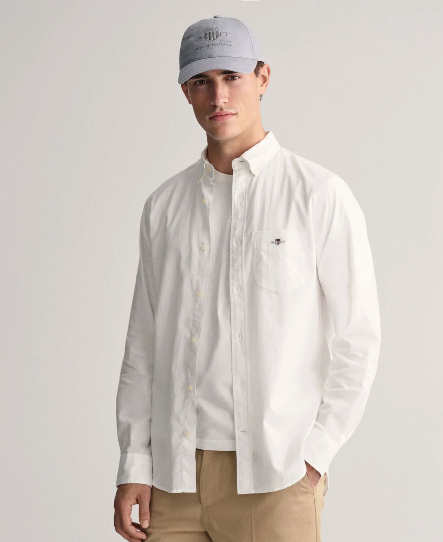 Regular Fit Cotton Linen Shirt - White
