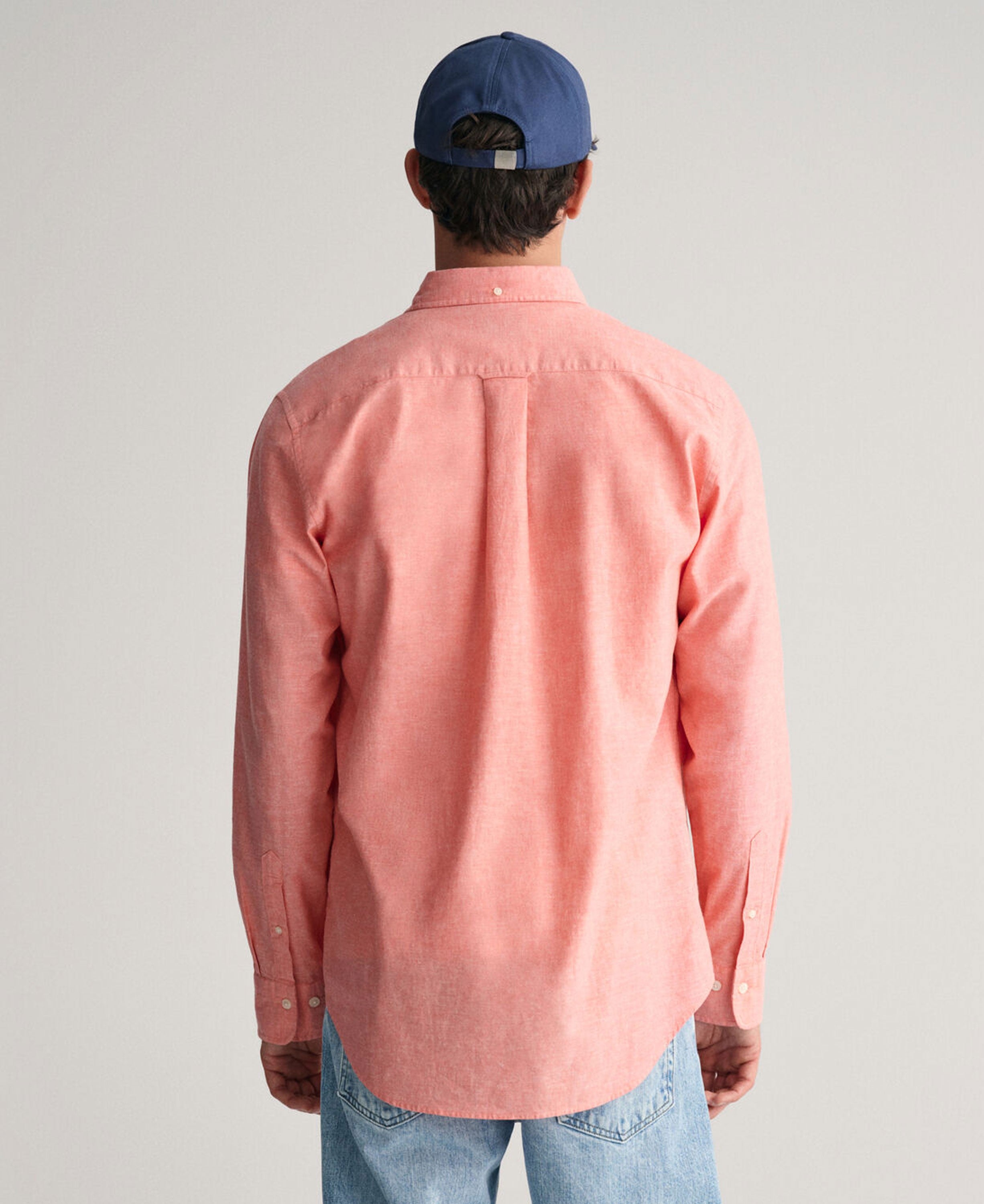 Regular Fit Cotton Linen Shirt - Sunset Pink