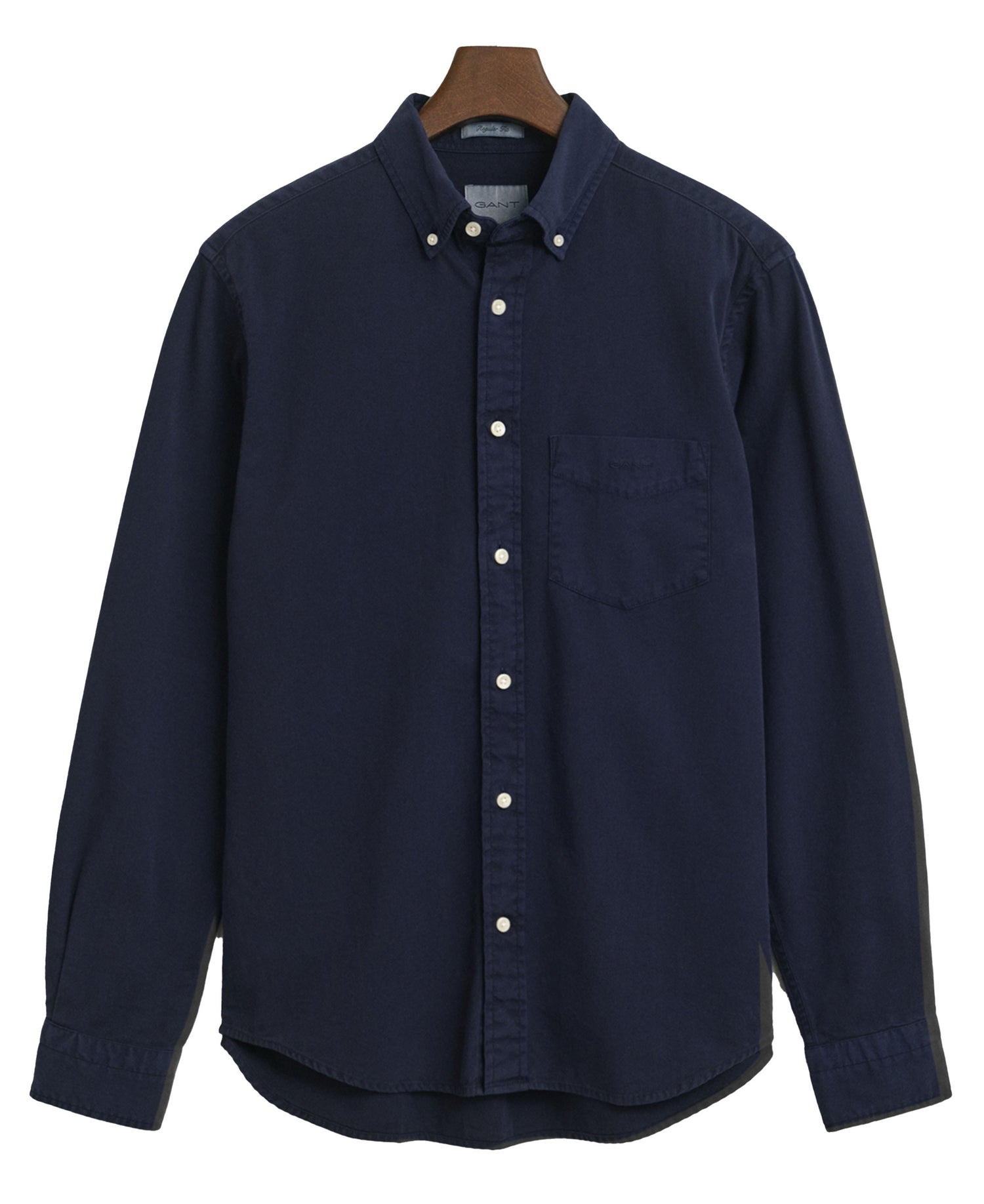 Regular Fit Garment Dyed Twill Shirt - Evening Blue