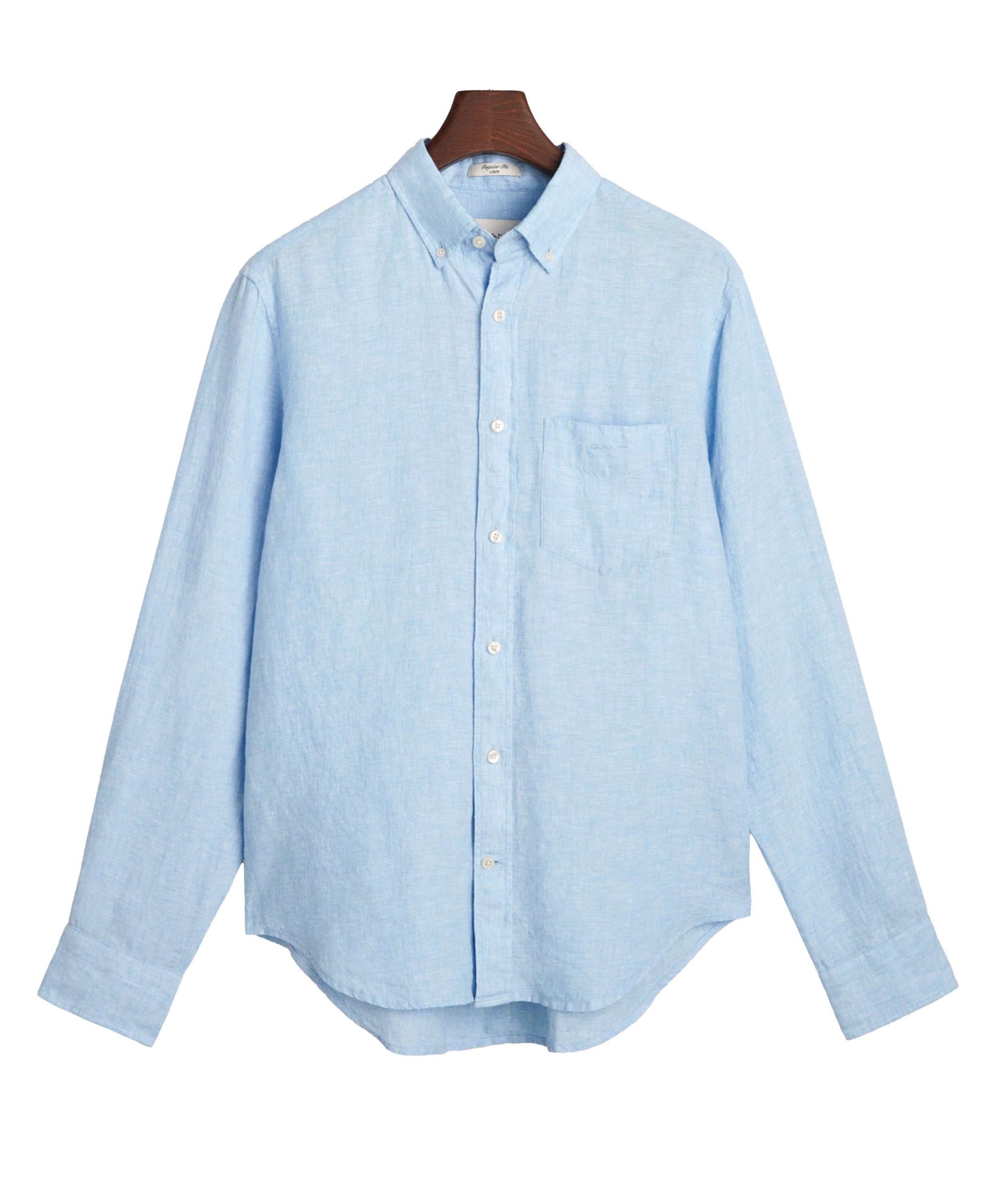 Regular Fit Linen Shirt - Capri Blue