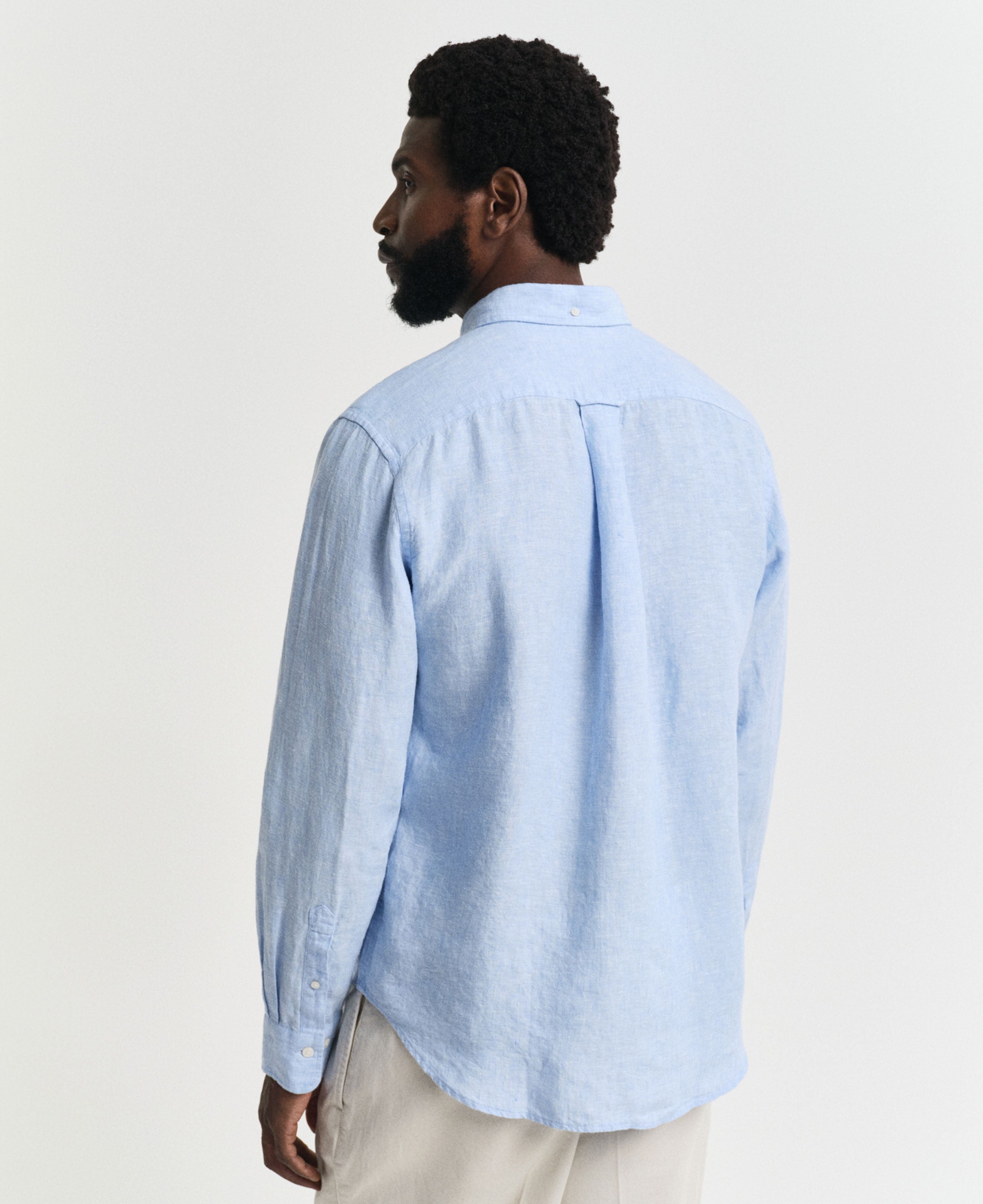 Regular Fit Linen Shirt - Capri Blue