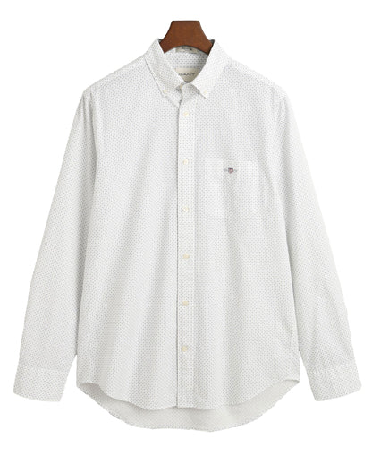 Regular Fit Micro Print Shirt - Eggshell