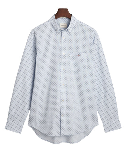 Regular Fit Micro Print Shirt - Light Blue