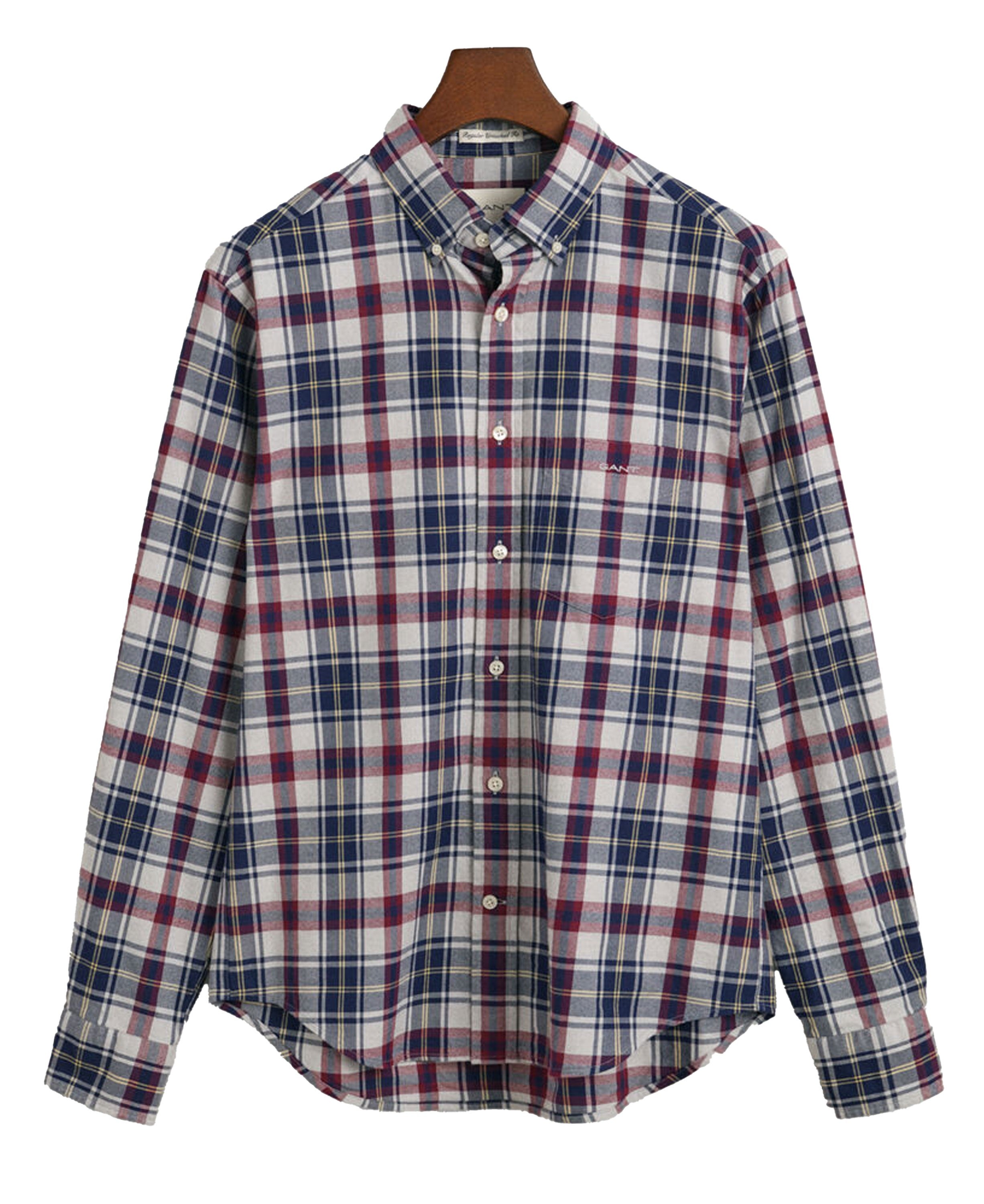 Regular Fit Jaspe Flannel Plaid Shirt - Persian Blue