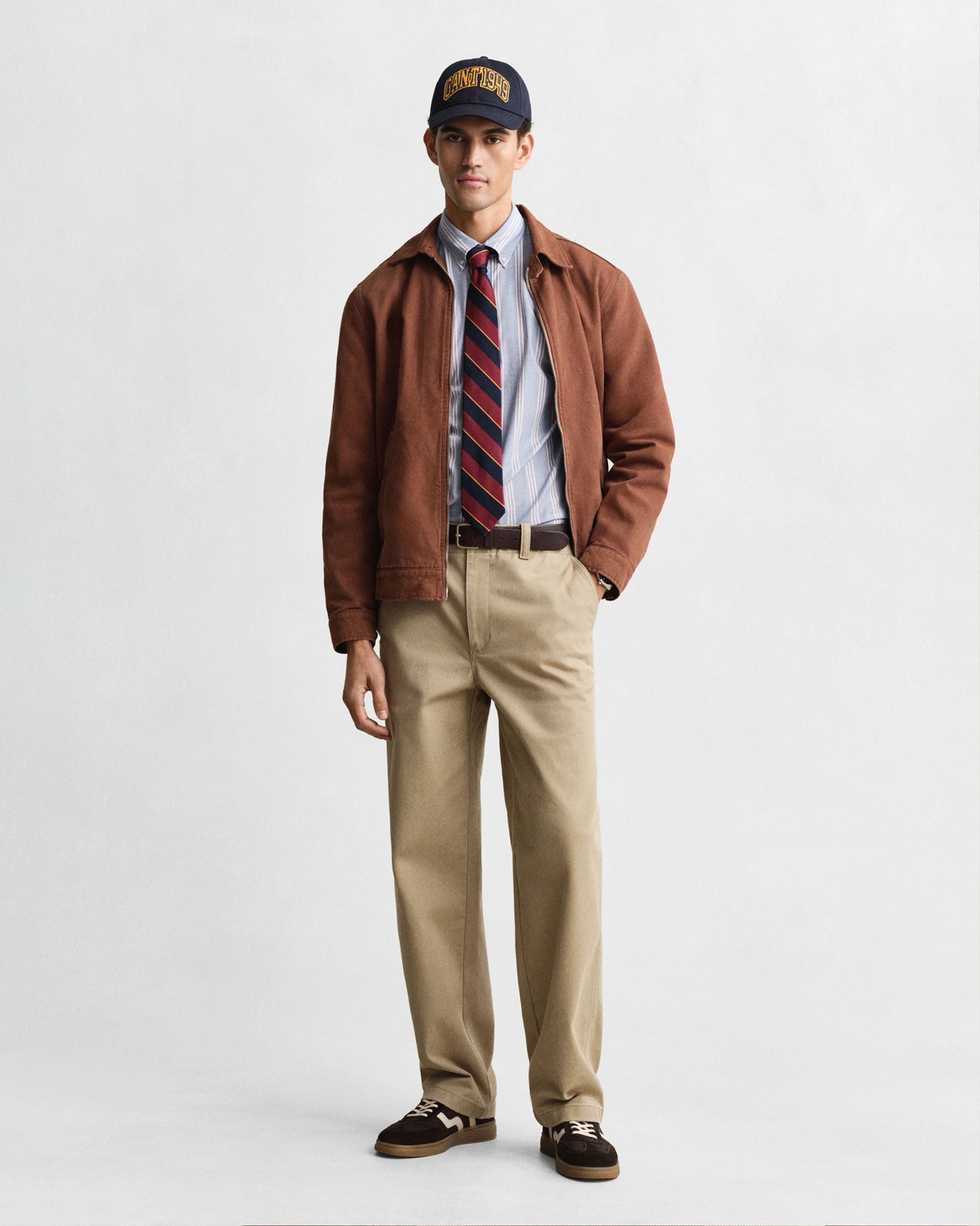 Regular Fit Poplin Fil-à-Fil Stripe Shirt - College Blue