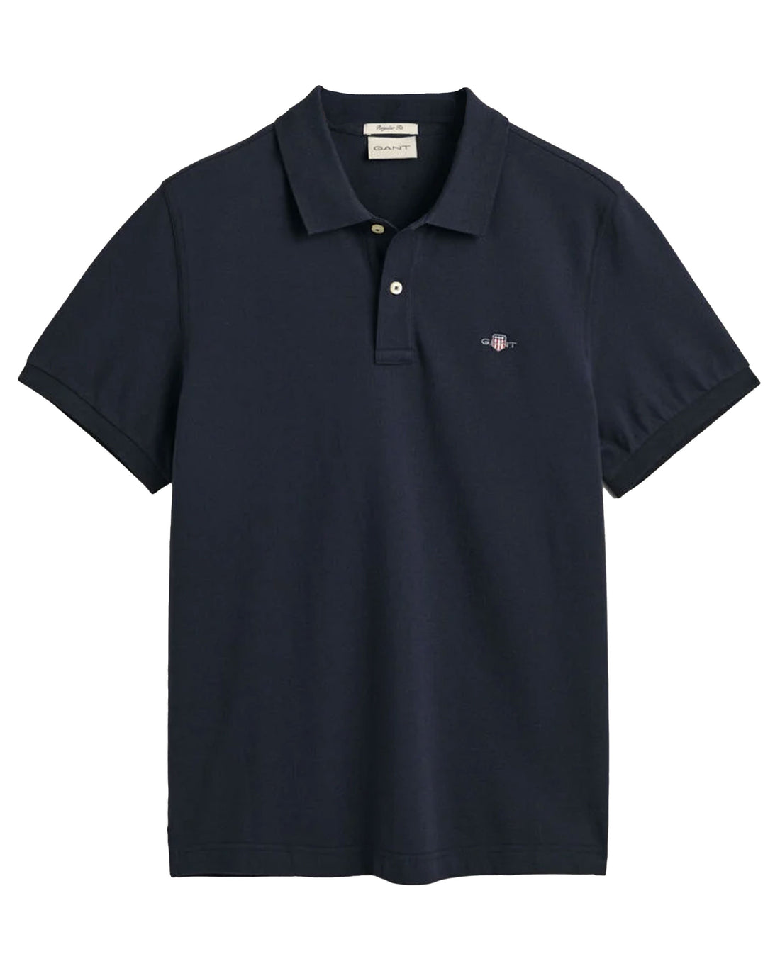 Regular Fit Shield Pique Polo Shirt - Evening Blue