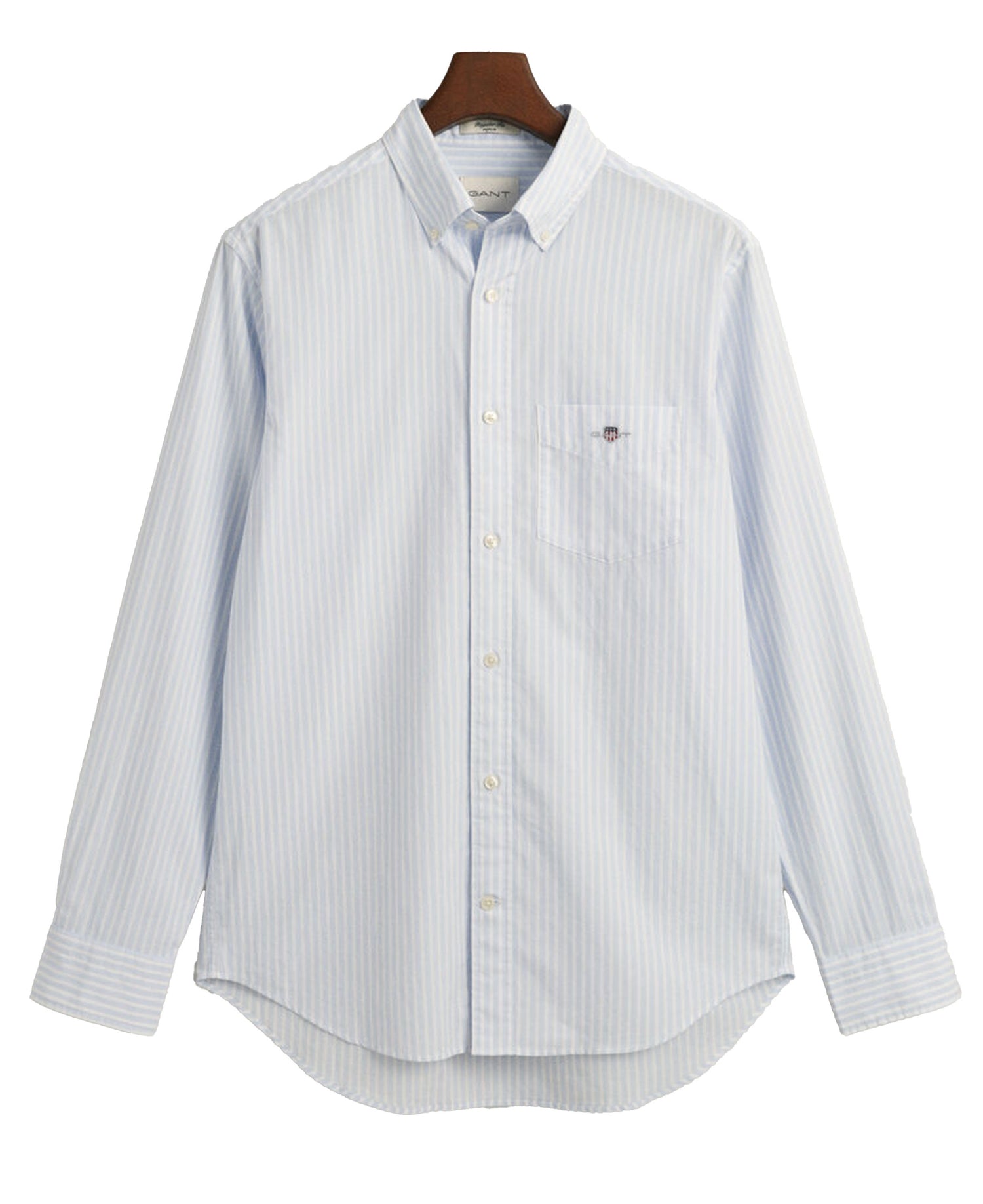 Regular Fit Classic Poplin Stripe Shirt - Light Blue