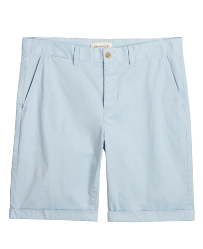 Regular Fit Sunfaded Chino Shorts - Fresh Blue