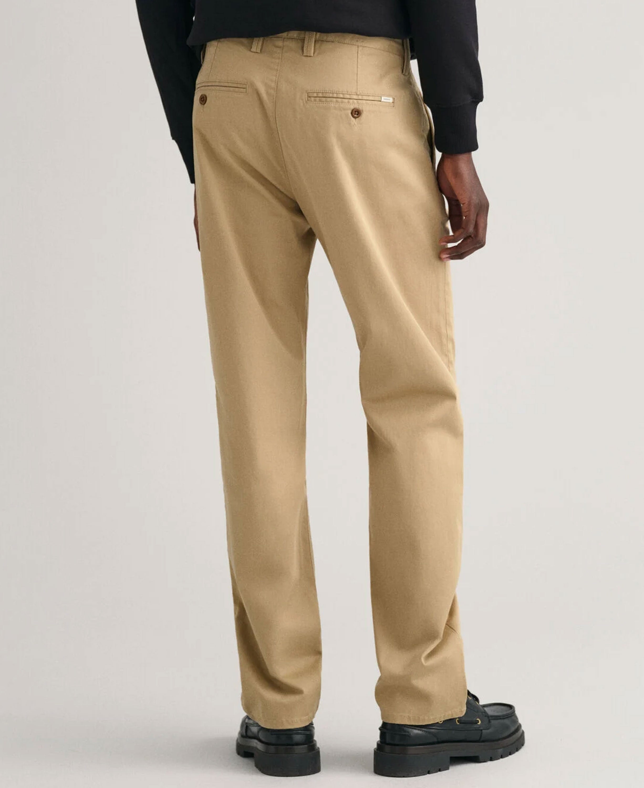 Regular Fit Twill Chinos - Dark Khaki