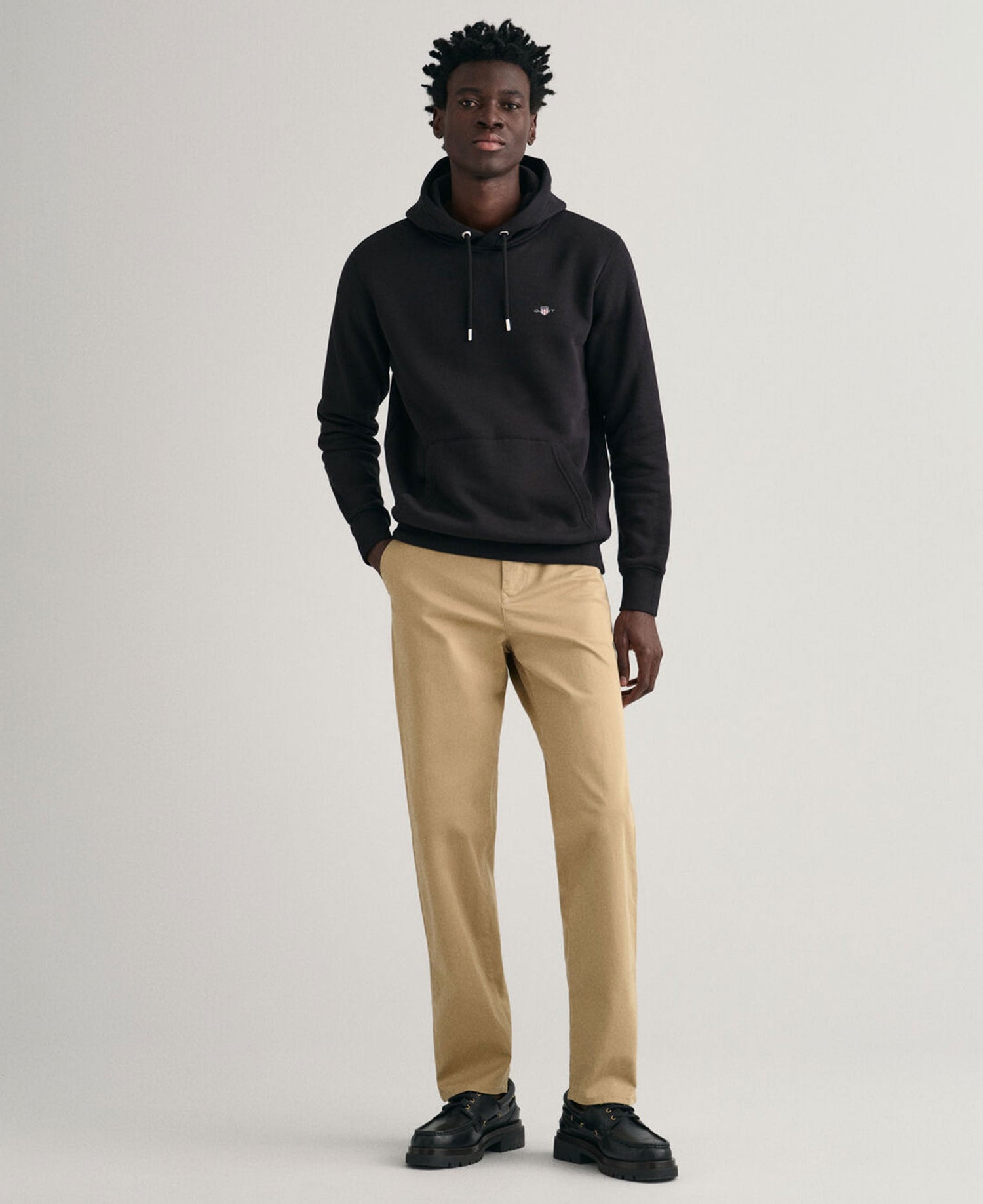 Regular Fit Twill Chinos - Dark Khaki