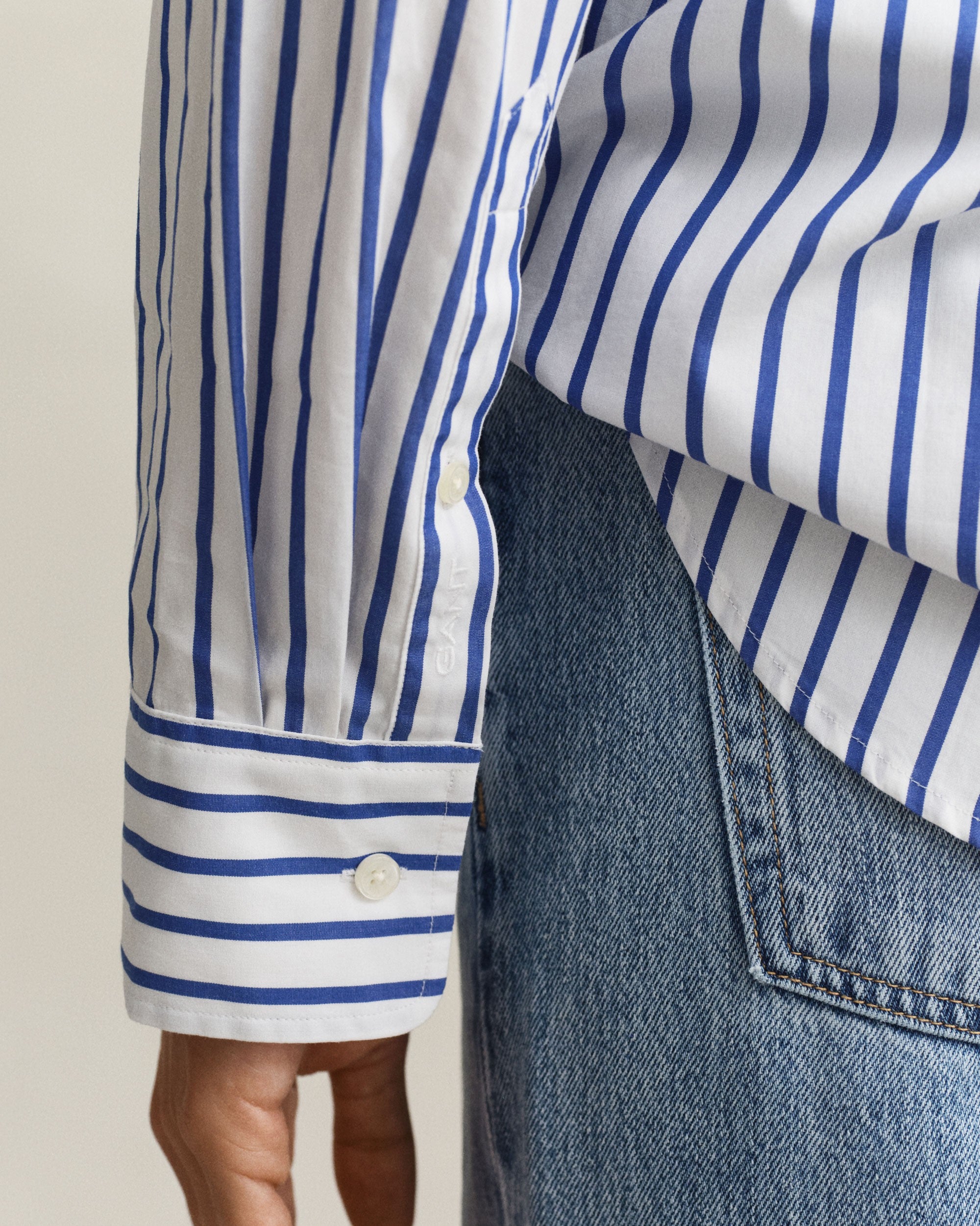 Rel Classic Poplin Striped Shirt - Royal Blue