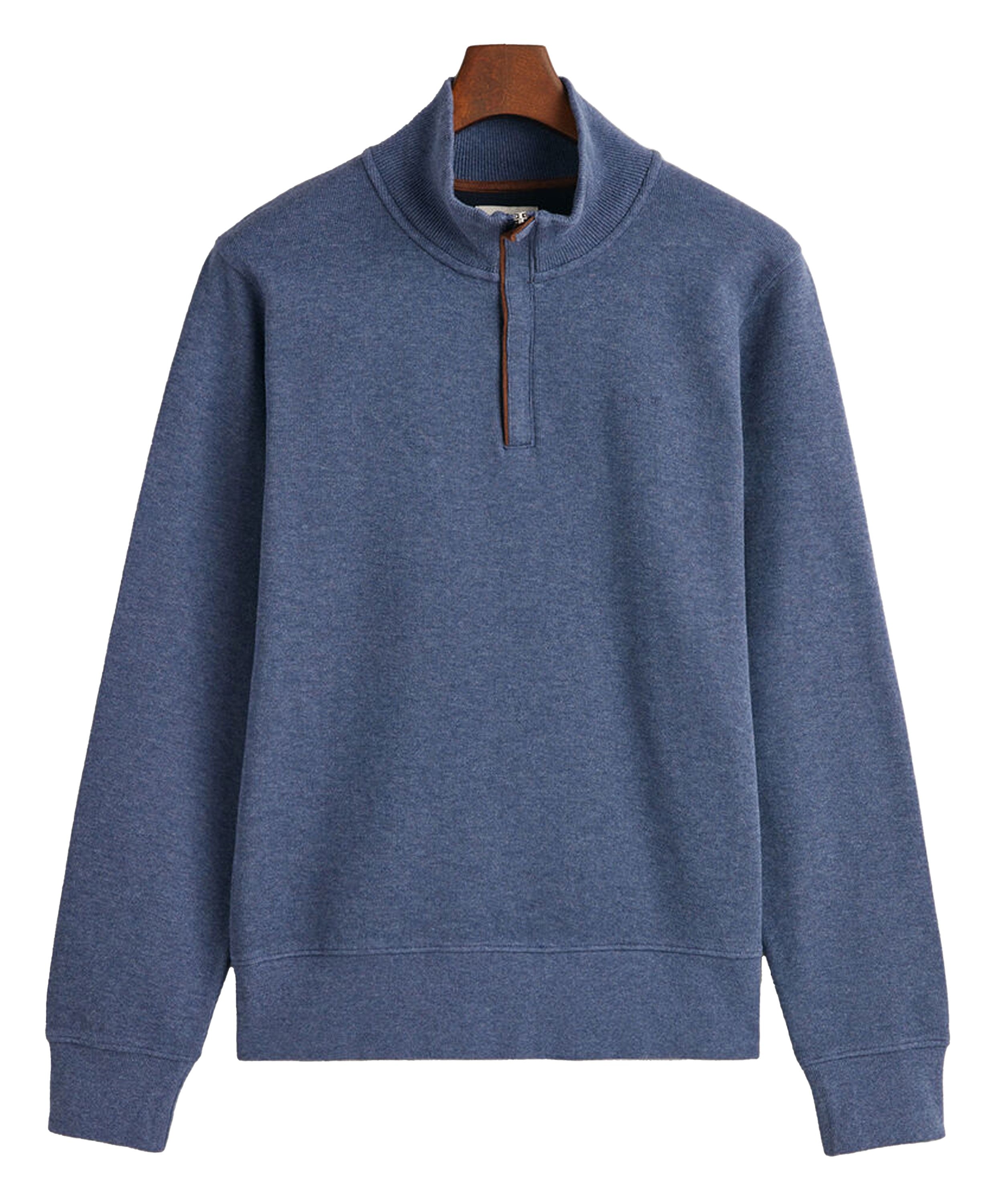 Sacker Rib Half Zip Sweatshirt - Dark Jeansblue Melange