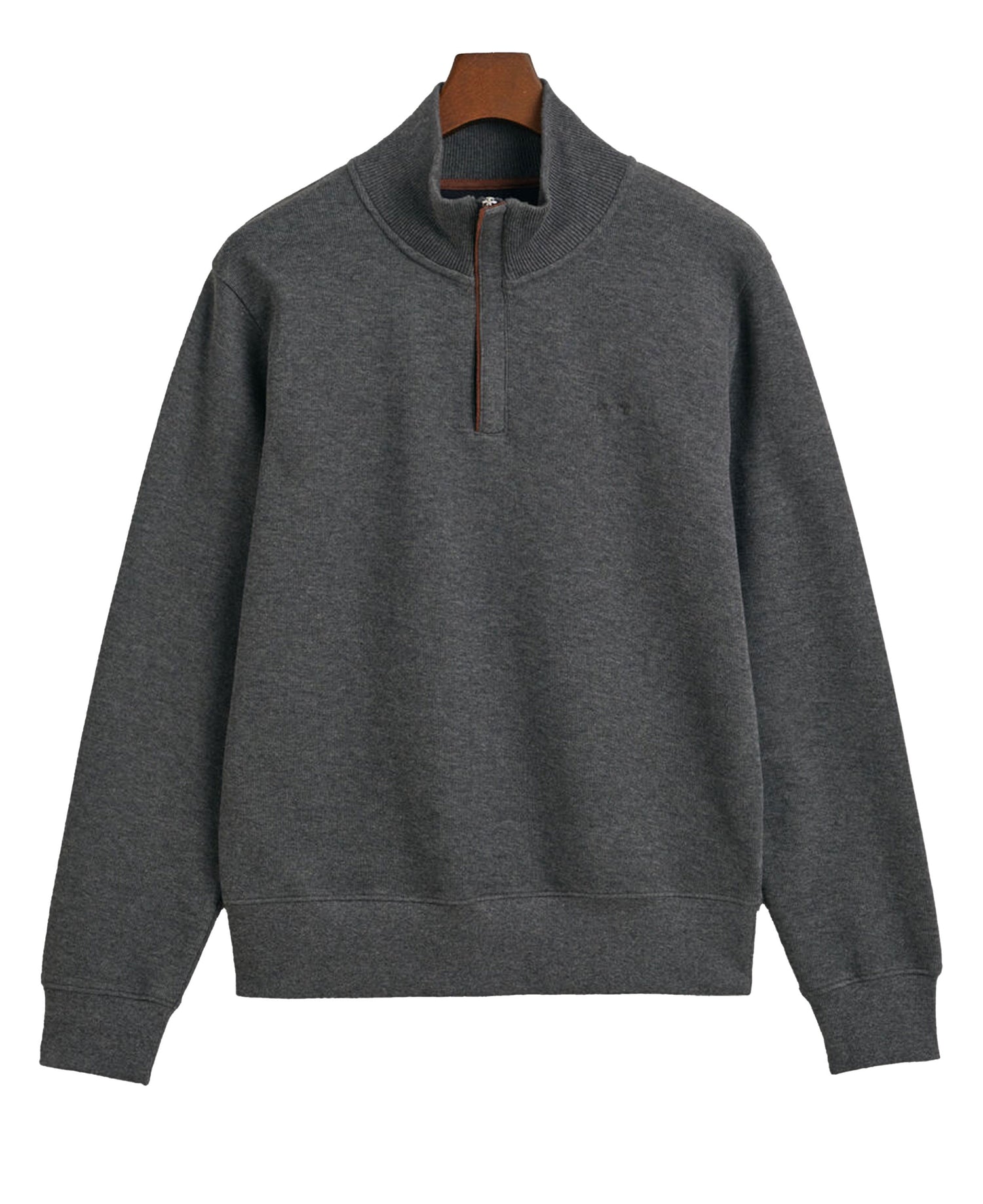 Sacker Rib Half Zip Sweatshirt - Antracit Melange