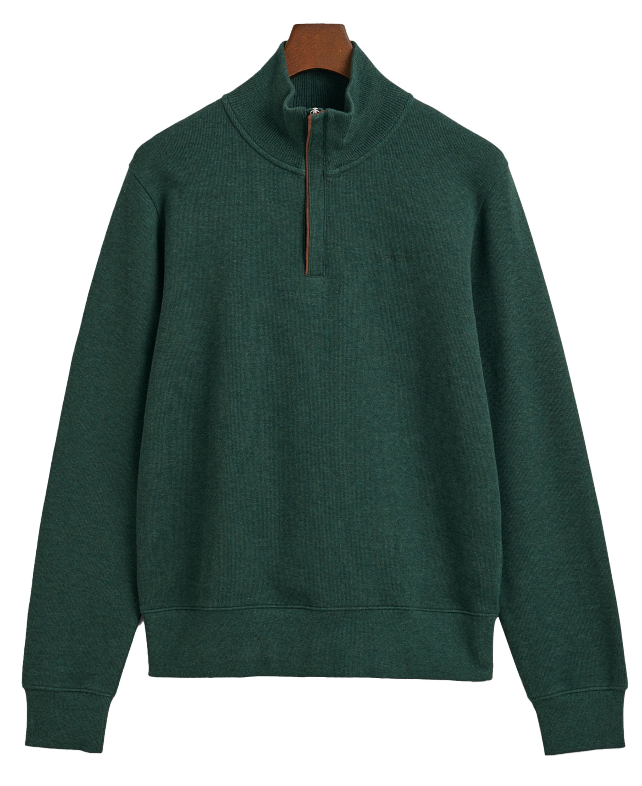 Sacker Rib Half Zip Sweatshirt - Tartan Green