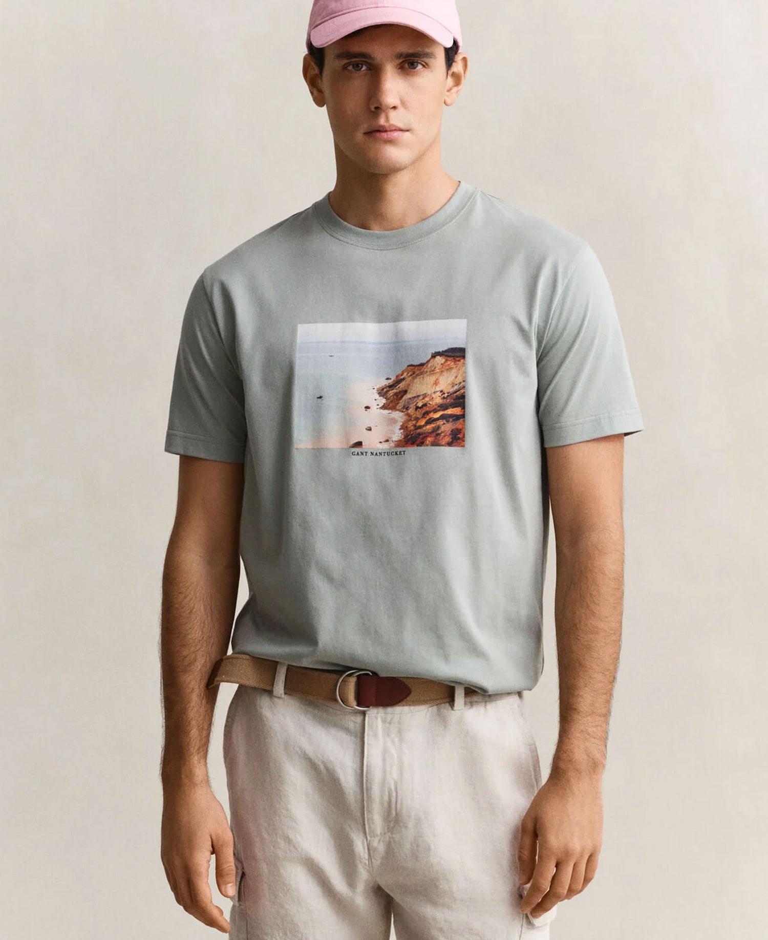 Scenery Graphic Short Sleeve Tshirt - Ceramic Grey