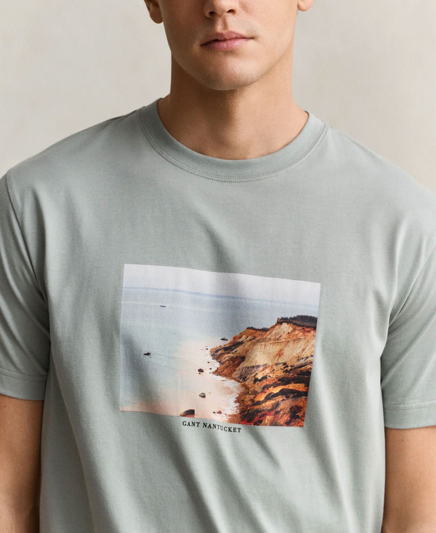 Scenery Graphic Short Sleeve Tshirt - Ceramic Grey