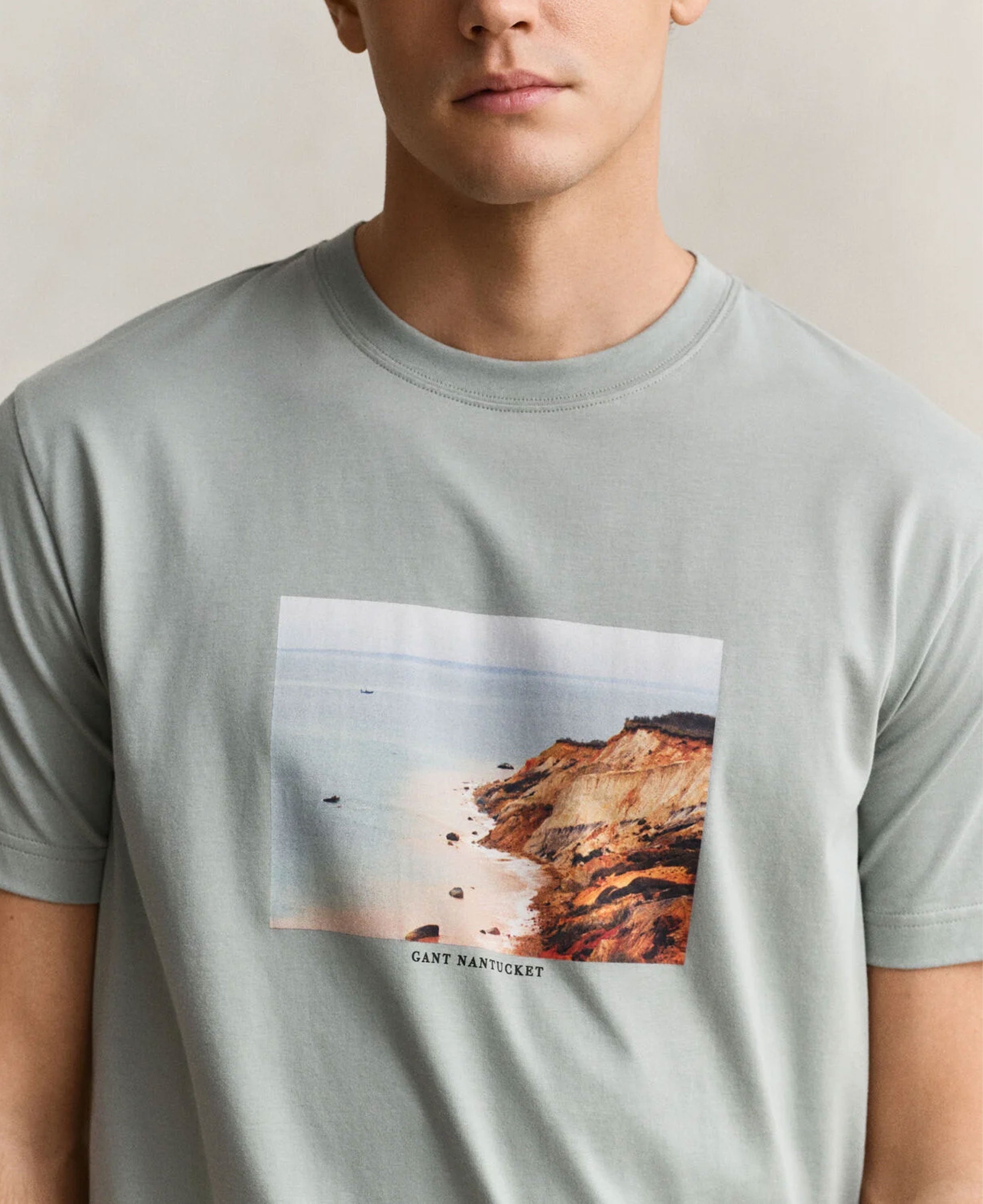 Scenery Graphic Short Sleeve Tshirt - Ceramic Grey