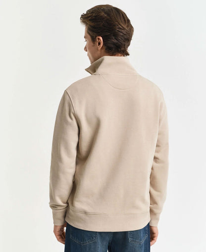 Regular Fit Shield Half Zip Sweatshirt - Dry Sand