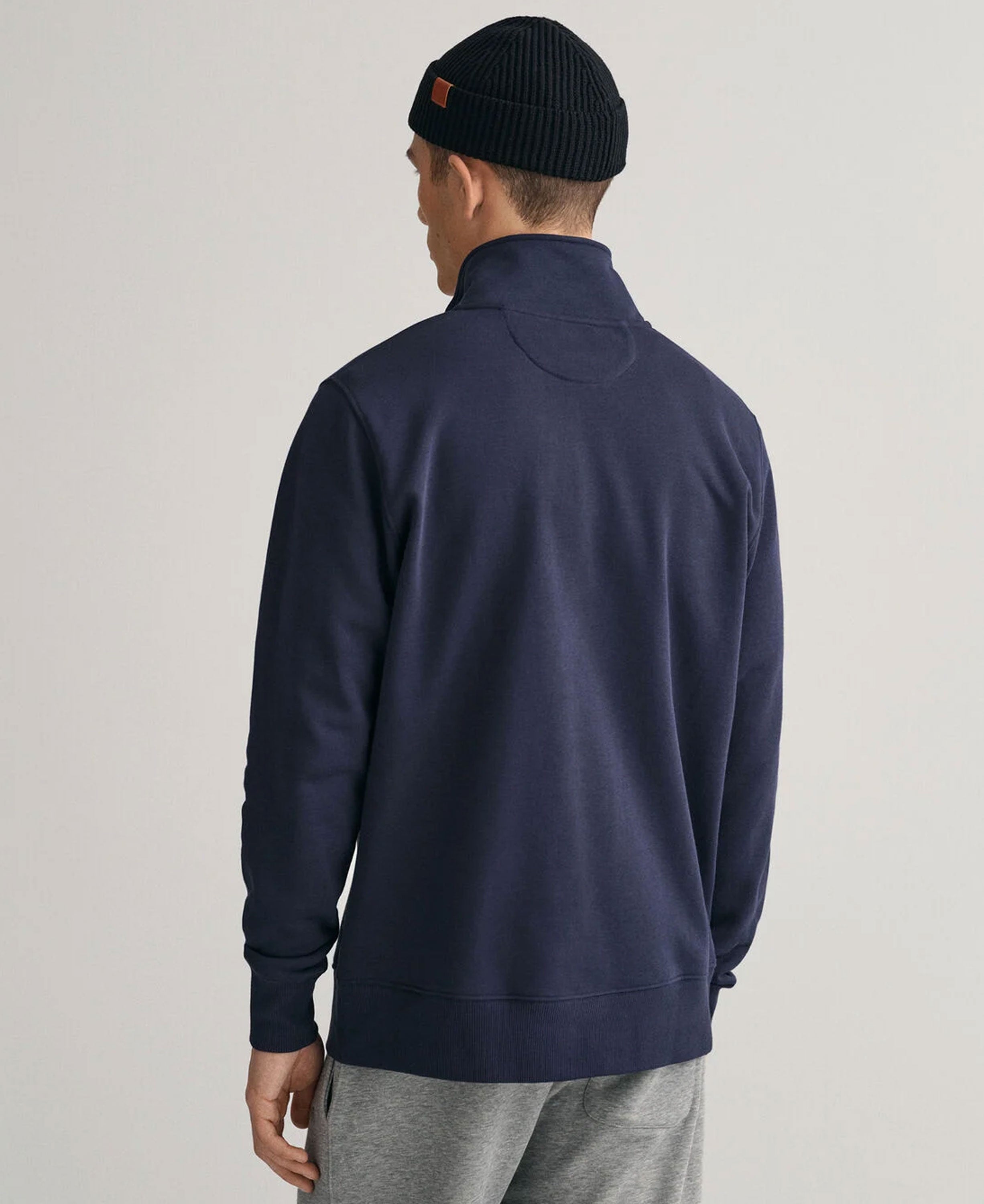 Regular Fit Shield Half Zip Sweatshirt - Evening Blue
