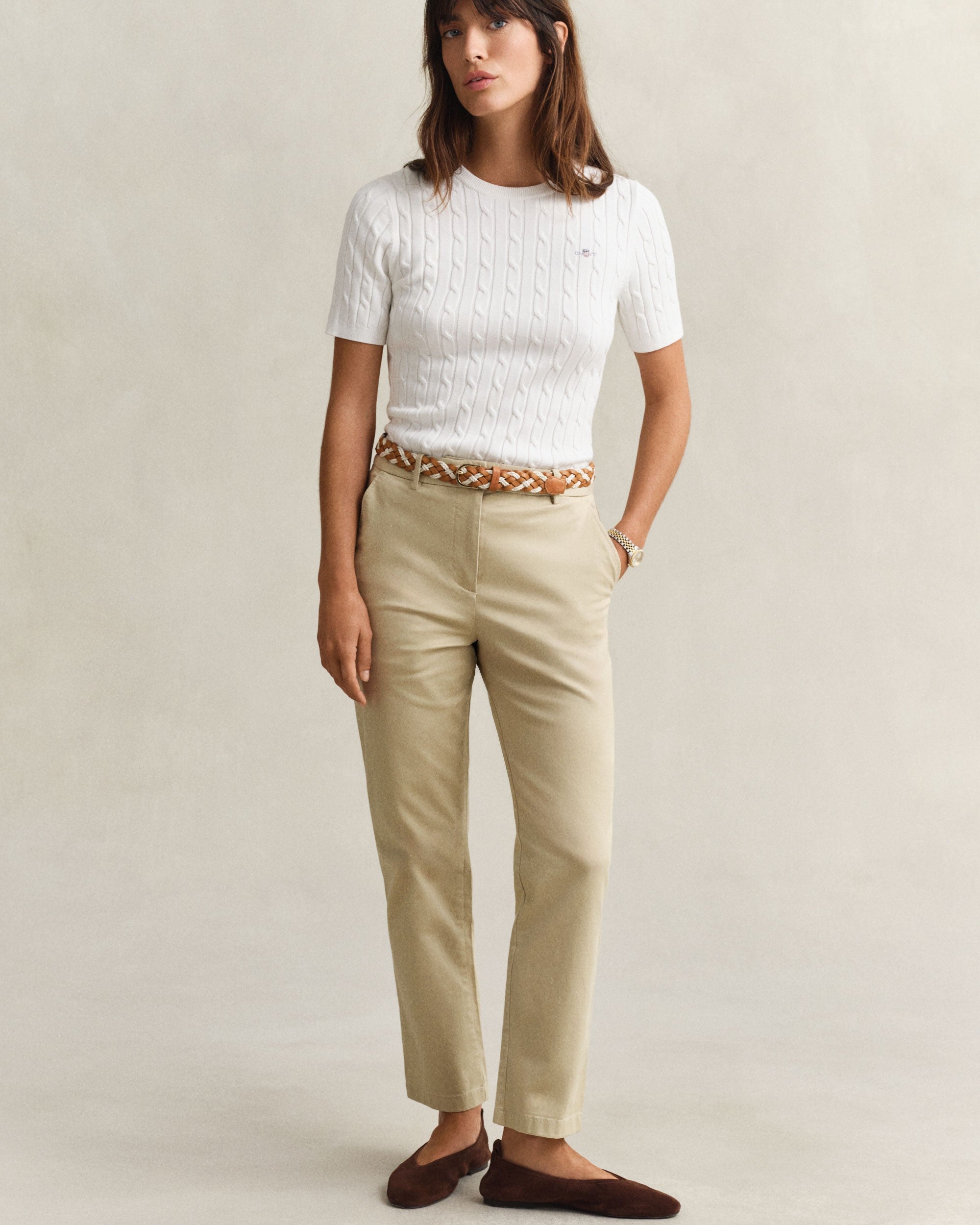 Slim Chinos - Oat Beige