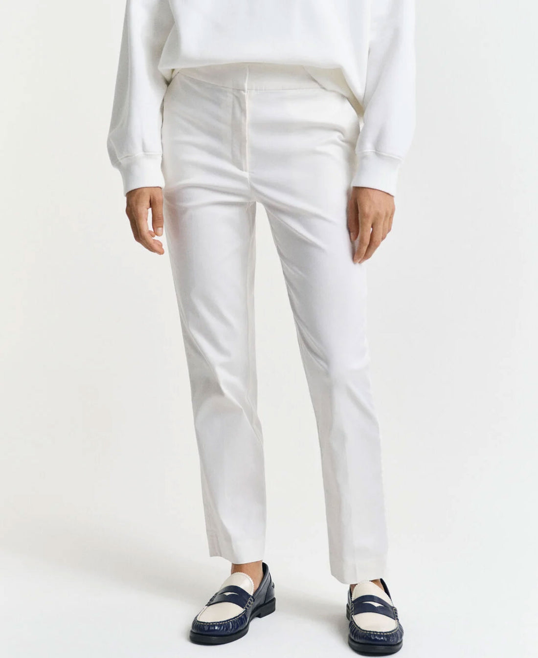 Slim Cigarette Slacks - Eggshell