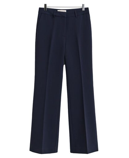 Slim Fit Flare Slacks - Evening Blue