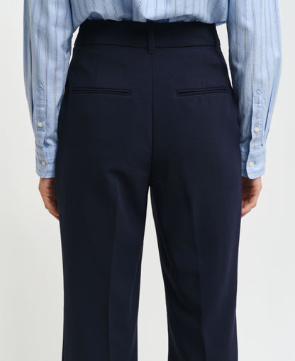 Slim Fit Flare Slacks - Evening Blue