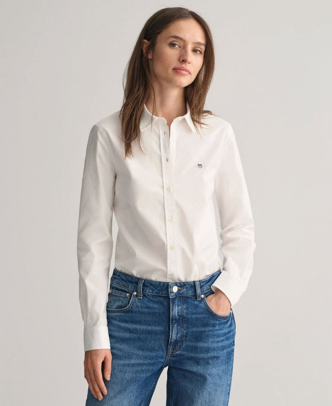 Slim Stretch Oxford Shirt - White