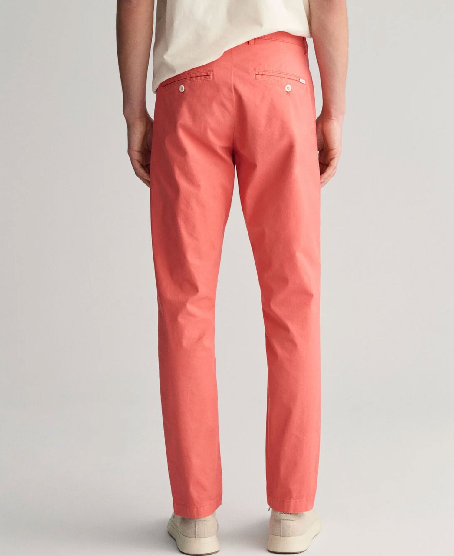 Slim Fit Sunfaded Chinos - Sunset Pink