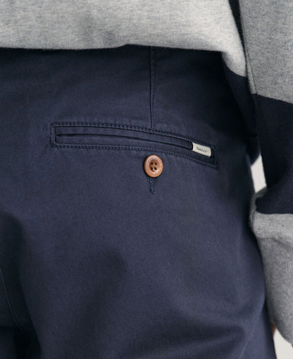 Slim Twill Chinos - Marine