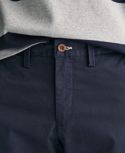 Slim Twill Chinos - Marine