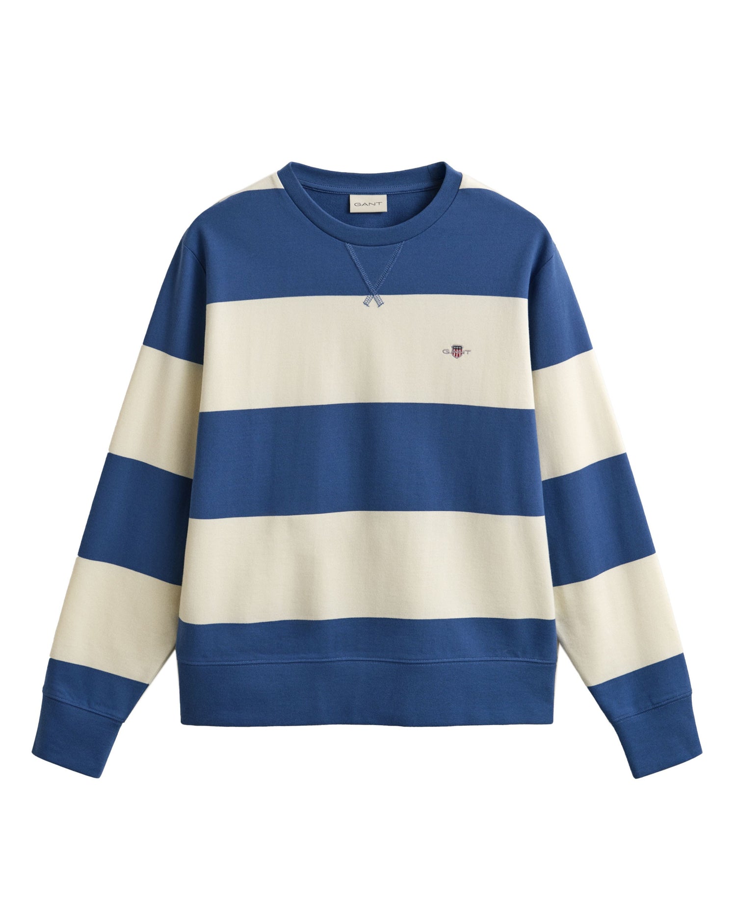 Striped C-Neck - Vintage Blue
