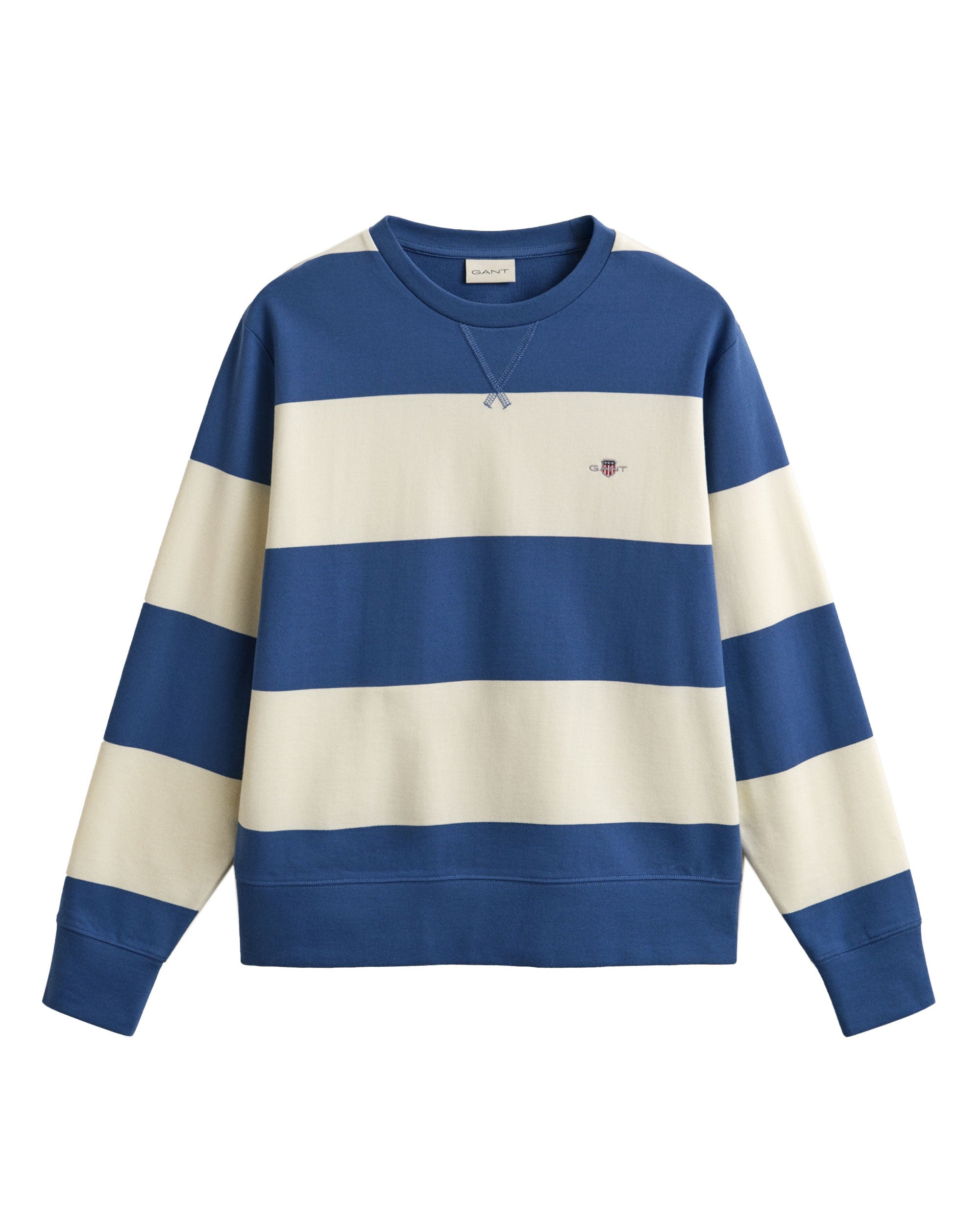 Striped C-Neck - Vintage Blue