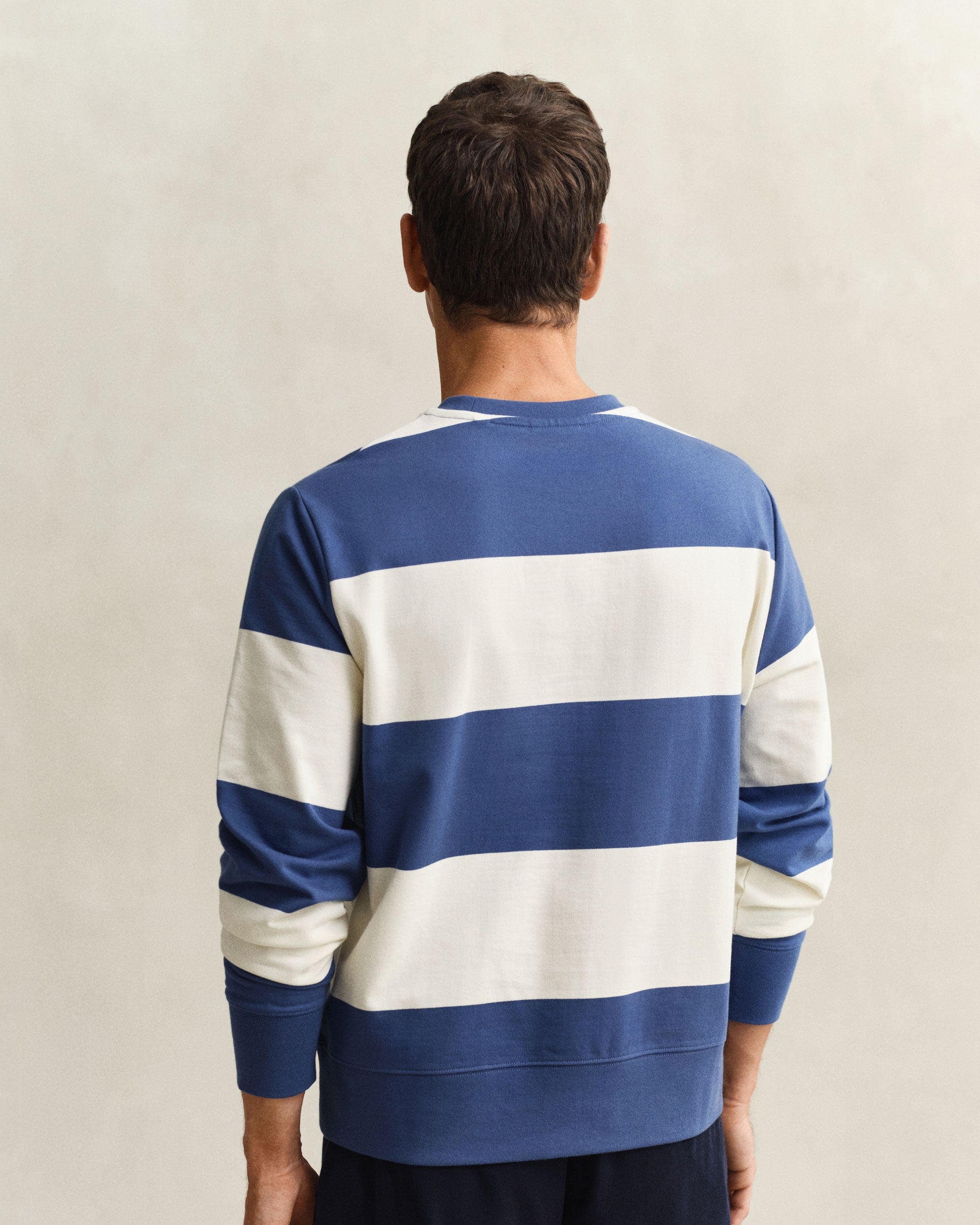 Striped C-Neck - Vintage Blue